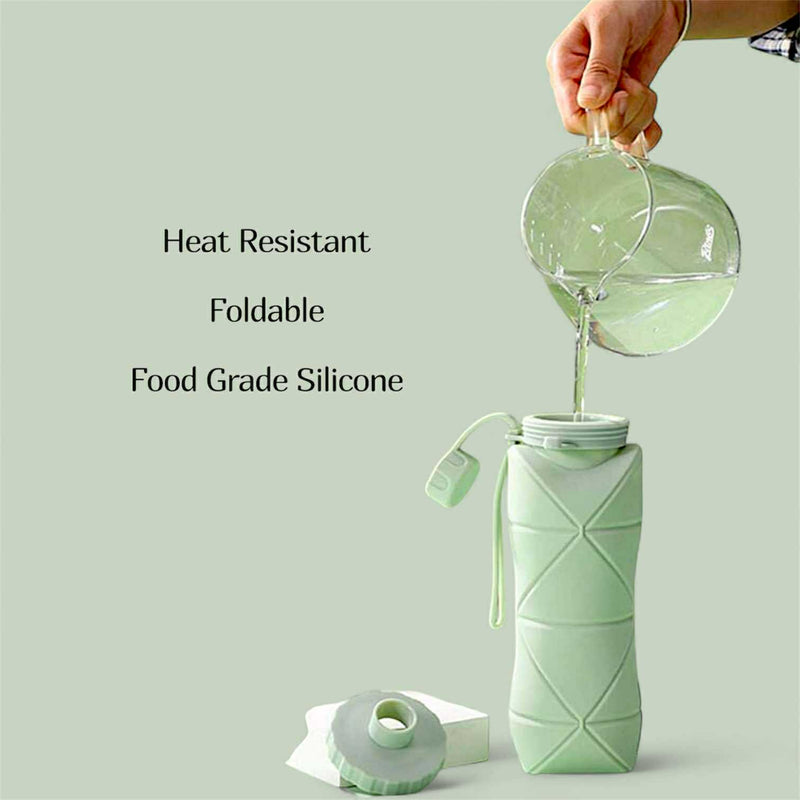 2SKN Compact Silicone Bottle for Travel, Emergency & On-the-Go Hydration 600ml