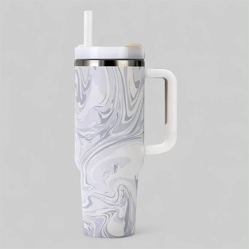 2SKN Insulated Tumbler Mug with Straw Hot Cold 40oz