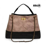 PREORDER Suede Diamond Stitch Pattern Chain Sling Tote Bag