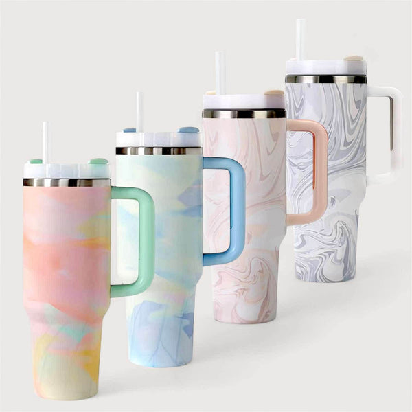 2SKN Insulated Tumbler Mug with Straw Hot Cold 40oz