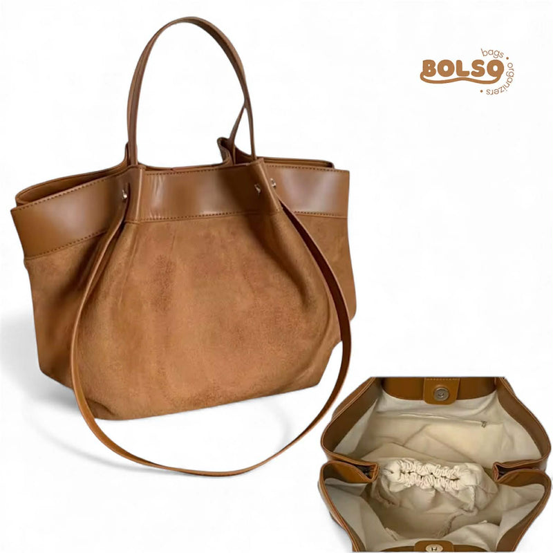 PREORDER Suede Two Tone Tote Bag