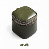 BOLSO Vintage Soft Oil Wax Leather Compact Coin Purse
