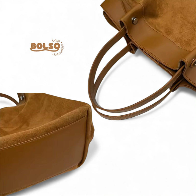 PREORDER Suede Two Tone Tote Bag