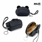 BOLSO Vintage Elephant Genuine Leather Zipper Coin Purse