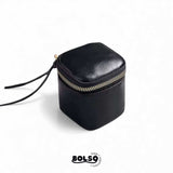 BOLSO Vintage Soft Oil Wax Leather Compact Coin Purse