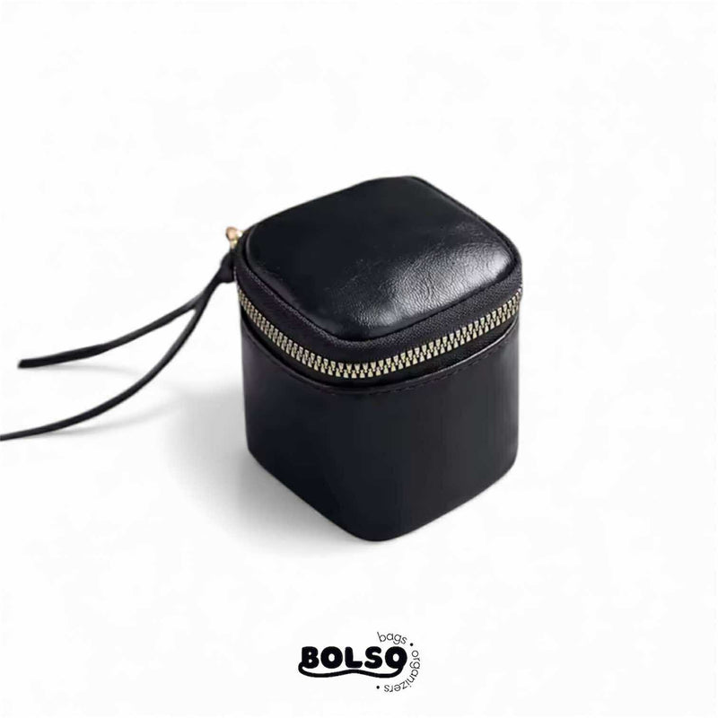 BOLSO Vintage Soft Oil Wax Leather Compact Coin Purse