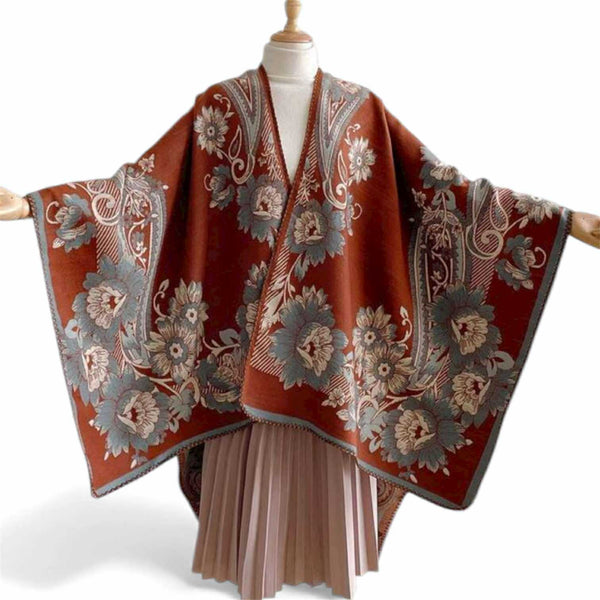 WRAP Plaid Cloak Shawl Scarf WRMW081