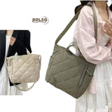 BOLSO Quilted Nylon Commuters Tote Bag