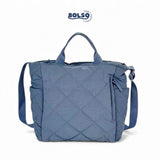 BOLSO Quilted Nylon Commuters Tote Bag