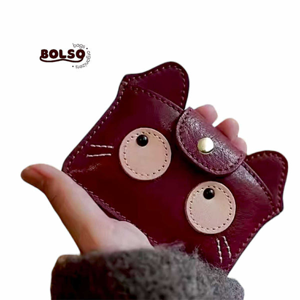 BOLSO Vintage Cat Compact Card Holder