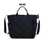 BOLSO Quilted Nylon Commuters Tote Bag