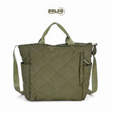 BOLSO Quilted Nylon Commuters Tote Bag