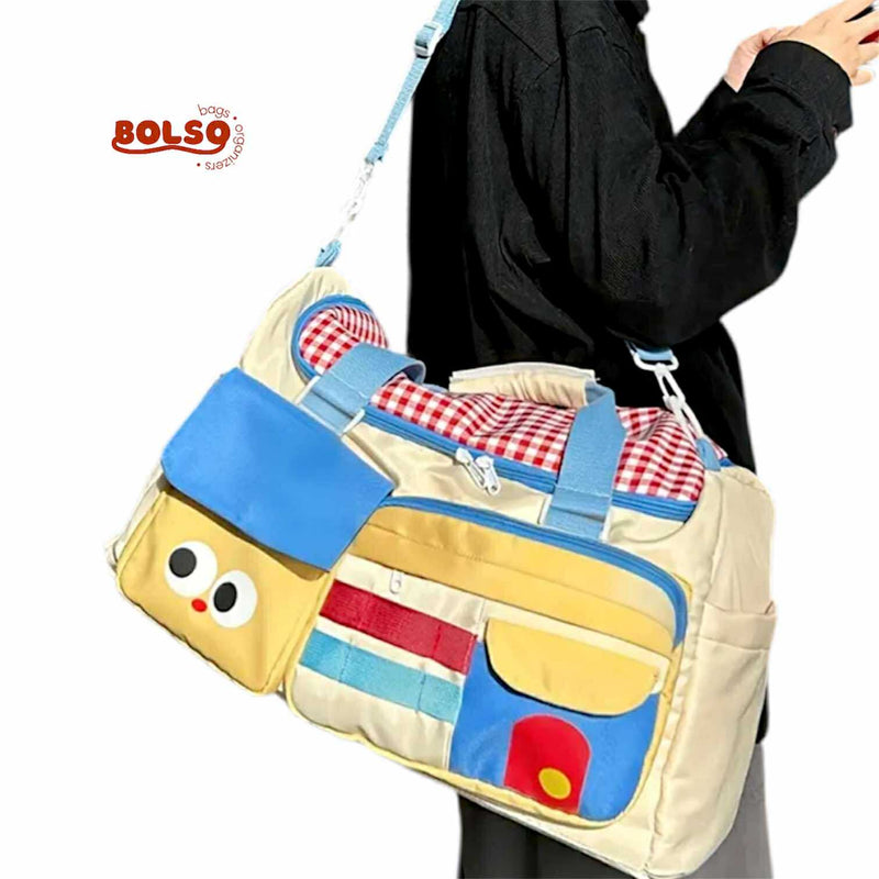 BOLSO Fun Large Caddy Travel Duffle Bag w Sling