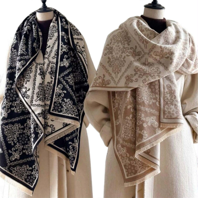 WRAP Warm Shawl Rectangular Paisly Pattern