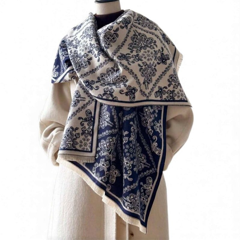 WRAP Warm Shawl Rectangular Paisly Pattern