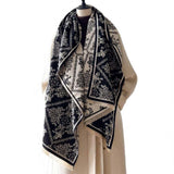 WRAP Warm Shawl Rectangular Paisly Pattern
