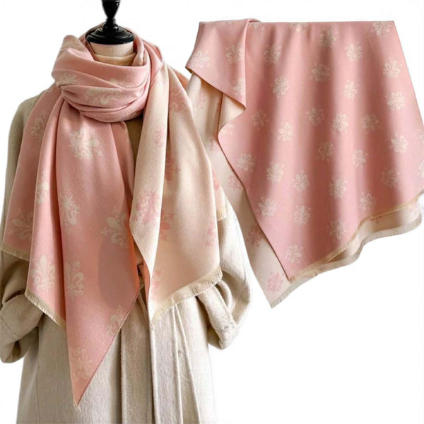 WRAP Warm Shawl Rectangular  Iris Flower Print