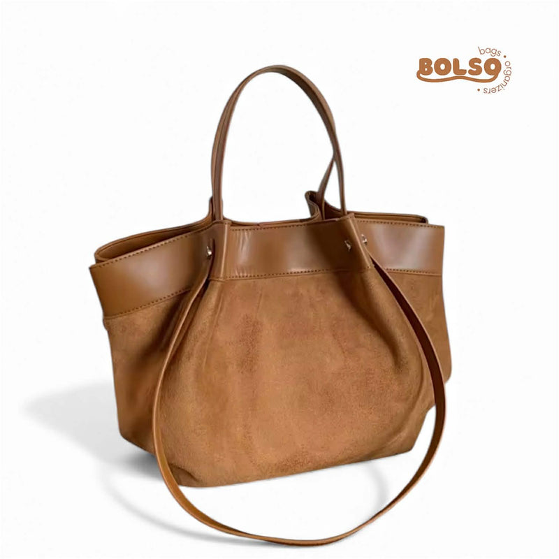 PREORDER Suede Two Tone Tote Bag