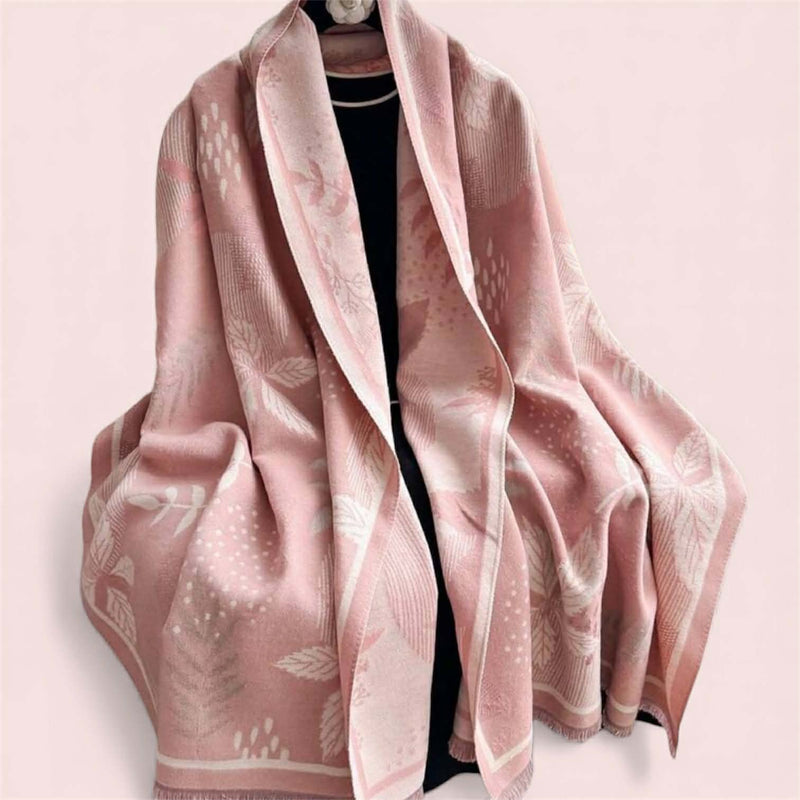 WRAP Warm Rectangular Shawl | Pink Edition