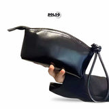 BOLSO Leather Vanity Wristlet Bag