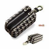 BOLSO Vintage Plaid Key Holder Double Zip Purse (Unisex Easy Gift)