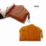 BOLSO Elephant Leather Zipper Coin Purse (Easy Gift)