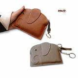 BOLSO Elephant Leather Zipper Coin Purse (Easy Gift)