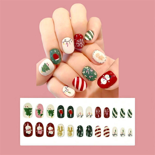 2SKN Christmas Theme Press On Nails