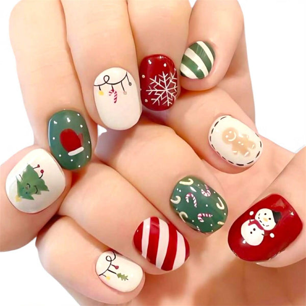 2SKN Christmas Theme Press On Nails