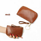 BOLSO Soft Leather Zipper Coin Purse (Gift for Her)