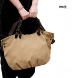 BOLSO Vintage Canvas Utility Tote Bag w Sling (Unisex)