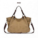 BOLSO Vintage Canvas Utility Tote Bag w Sling (Unisex)