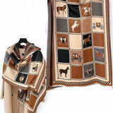 WRAP Warm Rectangular Shawl | Taupe Edition