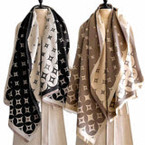 WRAP Warm Shawl Rectangular Star Pattern