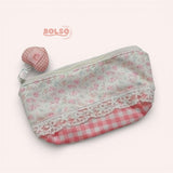 BOLSO Cotton Handmade Dainty Prints Pencil Case with Pendant