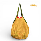 BOLSO Colorful Net Summer Basket Tote Bag