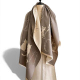 WRAP Warm Rectangular Shawl | Taupe Edition