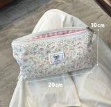 BOLSO Cotton Handmade Dainty Prints Pencil Case with Pendant