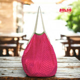 BOLSO Colorful Net Summer Basket Tote Bag