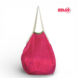 BOLSO Colorful Net Summer Basket Tote Bag