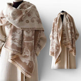 WRAP Warm Rectangular Shawl | Taupe Edition