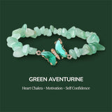 ANCHOR Crystal Chips Energy Bracelet Butterfly Charm