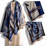 WRAP Warm Rectangular Shawl | Navy Edition