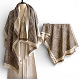 WRAP Warm Rectangular Shawl | Taupe Edition