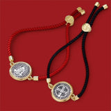 ANCHOR St. Benedict Medal Braided Cord Faith Bracelet