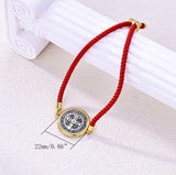 ANCHOR St. Benedict Medal Braided Cord Faith Bracelet