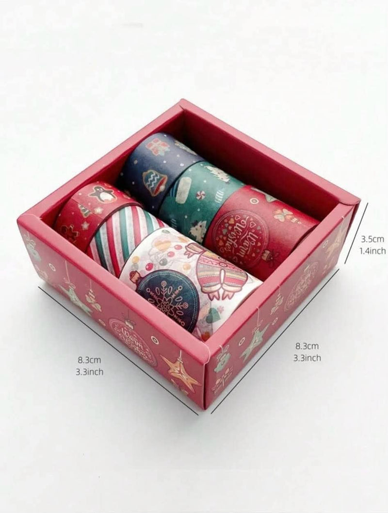 GIFTIES Christmas Themed Washi Tape Arts Crafts 6rolls Pack