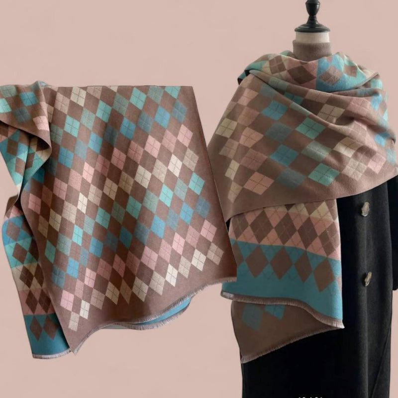 WRAP Warm Jacquard Shawl Scarf (Onhand)