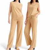 [CLEARANCE] MAXINE Rib Knit Sleeveless Top and Pants Set