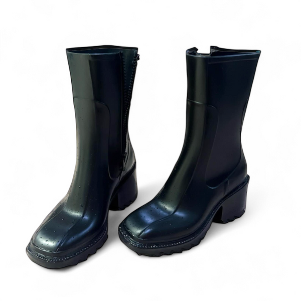 EVITA Mid Calf Heeled Rain Boots